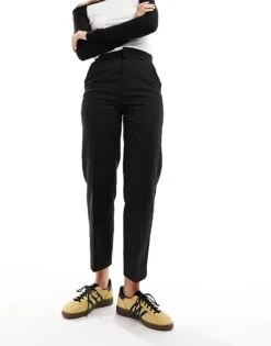 Dickies Phoenix Cropped Trousers In Black For Women
