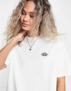 Dickies Summerdale Premium Oversized T-shirt In White For Women -Dickies Shop 204468475 3