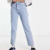 Dickies Ellendale Mid Rise Straight Fit Denim Mom Jeans In Vintage Blue For Women Vntg Blue -Dickies Shop 204468605 1 vntgblue