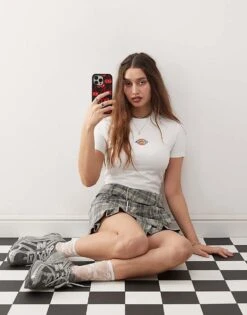 Dickies Maple Valley Baby T-shirt In White For Women -Dickies Shop 204468836 1 white 1