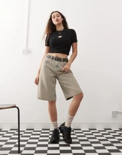 Dickies Maple Valley Baby T-shirt In Black For Women -Dickies Shop 204468941 4