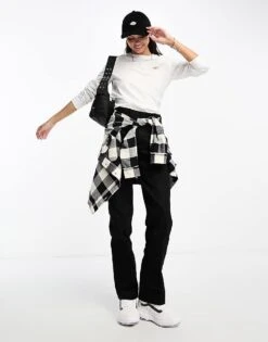 Dickies Mapleton Small Left Chest Logo Long Sleeve T-shirt In White For Women -Dickies Shop 205035630 3