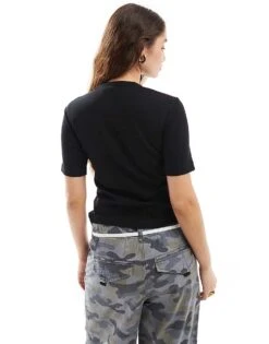 Dickies Marysville Ribbed T-shirt In Black For Women -Dickies Shop 205035975 3