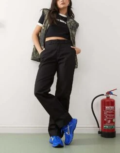 Dickies 874 Straight Fit Trousers In Black For Unisex