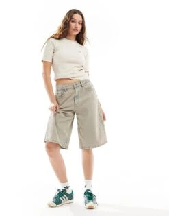 Dickies Marysville Ribbed T-shirt In Stone For Women Whitecap Gray -Dickies Shop 205036453 3