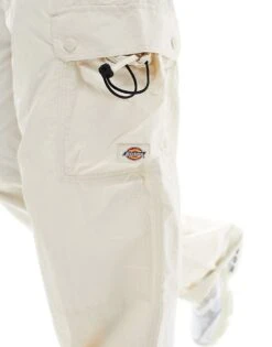 Dickies Jackson Nylon Cargo Trousers In Cream For Women Whitecap Gray -Dickies Shop 205036519 5