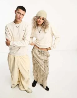 Dickies Oakport Sweatshirt In Stone For Unisex Whitecap Gray -Dickies Shop 205088795 4