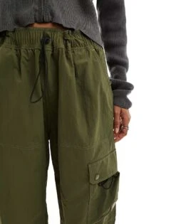 Dickies Jackson Cargo Trousers In Dark Khaki For Women Military Gr -Dickies Shop 205917898 5