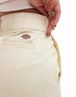 Dickies Wide Leg Work Trousers In Cream For Women Whitecap Gray -Dickies Shop 205918400 5