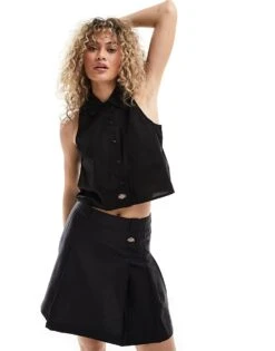 Dickies Sleeveless Work Shirt In Black For Women