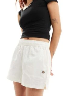 Dickies Vale Shorts In Off White For Women Cloud