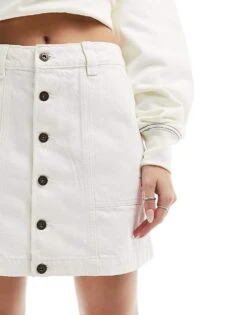 Dickies Denim Skirt In White For Women -Dickies Shop 205918990 5