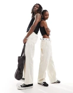 Dickies 874 Work Trousers In Cream For Women Whitecap Gray