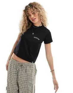 Dickies Saltville Cropped T-shirt In Black For Women -Dickies Shop 205919054 1 black 1