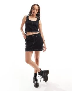 Dickies Meriden Mini Skirt Co-ord In Black For Women