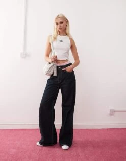 Dickies Powers Central Logo Vest In White For Women -Dickies Shop 205919457 3