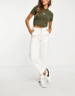 Dickies Duck Canvas Trousers In Off White For Women Sw Cloud