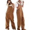 Dickies Duck Canvas Dungarees In Tan For Unisex Sw Brown Duck -Dickies Shop 205952934 1 swbrownduck
