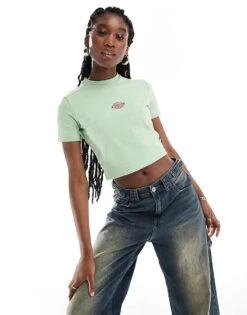Dickies Maple Valley Baby T-shirt In Green For Unisex Quiet Green