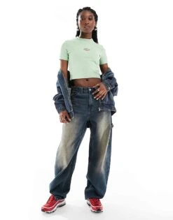 Dickies Maple Valley Baby T-shirt In Green For Unisex Quiet Green -Dickies Shop 206021344 4