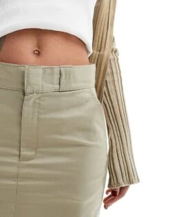 Dickies Mini Work Skirt In Beige Tan For Women Khaki -Dickies Shop 206053194 3
