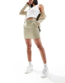 Dickies Mini Work Skirt In Beige Tan For Women Khaki -Dickies Shop 206053194 4