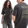 Dickies Graphic Airplane Back Print T-shirt In Black For Unisex -Dickies Shop 206605842 1 black