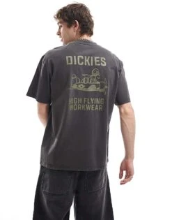 Dickies Graphic Airplane Back Print T-shirt In Black For Unisex -Dickies Shop 206605842 4