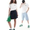 Dickies Aitken Left Chest Logo T-shirt In White And Dark Green For Unisex -Dickies Shop 206605882 1 white