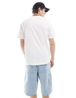 Dickies Aitken Left Chest Logo T-shirt In White And Dark Green For Unisex -Dickies Shop 206605882 4