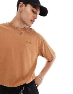 Dickies Newington Short Sleeved T-shirt In Washed Brown For Unisex -Dickies Shop 206606018 3