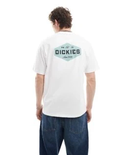 Dickies Back Print T-shirt In White And Blue For Unisex -Dickies Shop 206606035 4