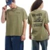 Dickies Graphic Airplane Back Print T-shirt In Khaki Green For Unisex Mid Green -Dickies Shop 206606044 1 midgreen