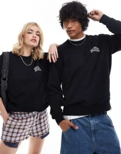 Dickies Aitken Left Chest Logo Sweatshirt In Black And Plum For Unisex -Dickies Shop 206606537 1 black 1