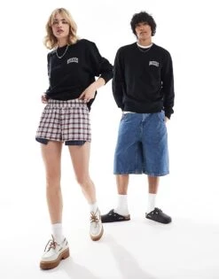 Dickies Aitken Left Chest Logo Sweatshirt In Black And Plum For Unisex -Dickies Shop 206606537 3