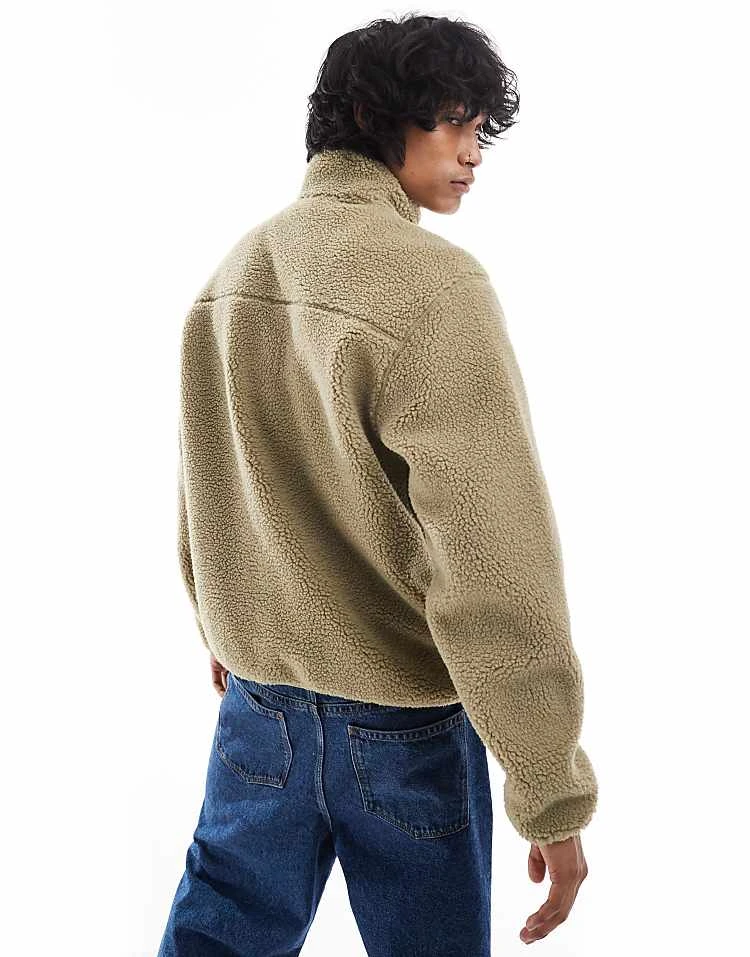 Dickies Mount Hope Quarter Zip Fleece In Khaki Green For Unisex Mid Green 3 Dickies Mount Hope Quarter Zip Fleece In Khaki Green For Unisex Mid Green - Image 2