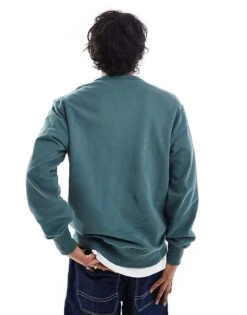 Dickies Aitken Left Chest Logo Sweatshirt In Dark Green And Blue For Unisex Mid Blue 9 Dickies Aitken Left Chest Logo Sweatshirt In Dark Green And Blue For Unisex Mid Blue -Dickies Shop 206606689 3