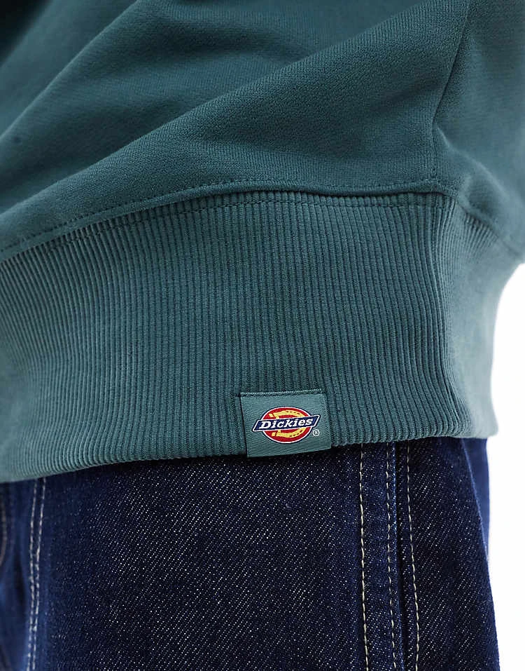 Dickies Aitken Left Chest Logo Sweatshirt In Dark Green And Blue For Unisex Mid Blue 6 Dickies Aitken Left Chest Logo Sweatshirt In Dark Green And Blue For Unisex Mid Blue - Image 4
