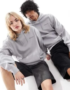 Dickies Newington Hoodie In Washed Grey For Unisex -Dickies Shop 206606736 1 grey 1