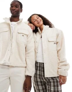 Dickies Built Up Mount Hope Fleece In Off White For Unisex