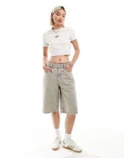 Dickies Maple Valley Cropped T-shirt In Off White For Women -Dickies Shop 206672312 3