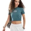 Dickies Central Logo Cropped T-shirt In Dark Green For Women Mid Green -Dickies Shop 206672368 1 midgreen