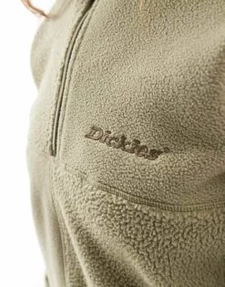 Dickies Polar And Sherpa Fleece With Quarter Zip In Khaki Green For Women -Dickies Shop 206672466 4