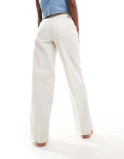Dickies Grove Hill Wide Leg Trousers In Off White- Exclusive To Asos For Women -Dickies Shop 206695264 3