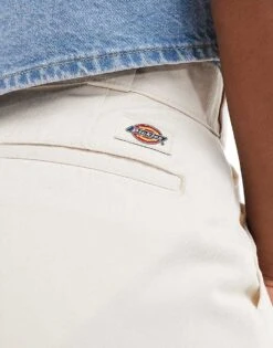 Dickies Grove Hill Wide Leg Trousers In Off White- Exclusive To Asos For Women -Dickies Shop 206695264 4