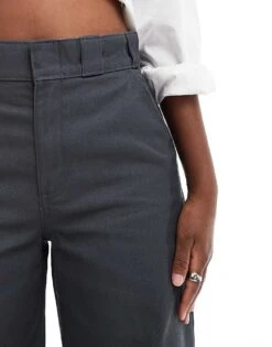 Dickies Grove Hill Wide Leg Trousers In Dark Grey- Exclusive To Asos For Women -Dickies Shop 206695324 5