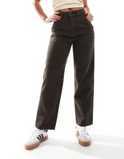 Dickies Duck Canvas Trousers In Dark Brown For Women -Dickies Shop 206695406 1 brown 1