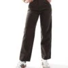 Dickies Duck Canvas Trousers In Dark Brown For Women