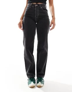 Dickies Thomasville Regular Fit Denim Jeans In Washed Black For Women