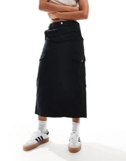 Dickies Seasonal Maxi Cargo Skirt In Black For Women -Dickies Shop 206695784 4
